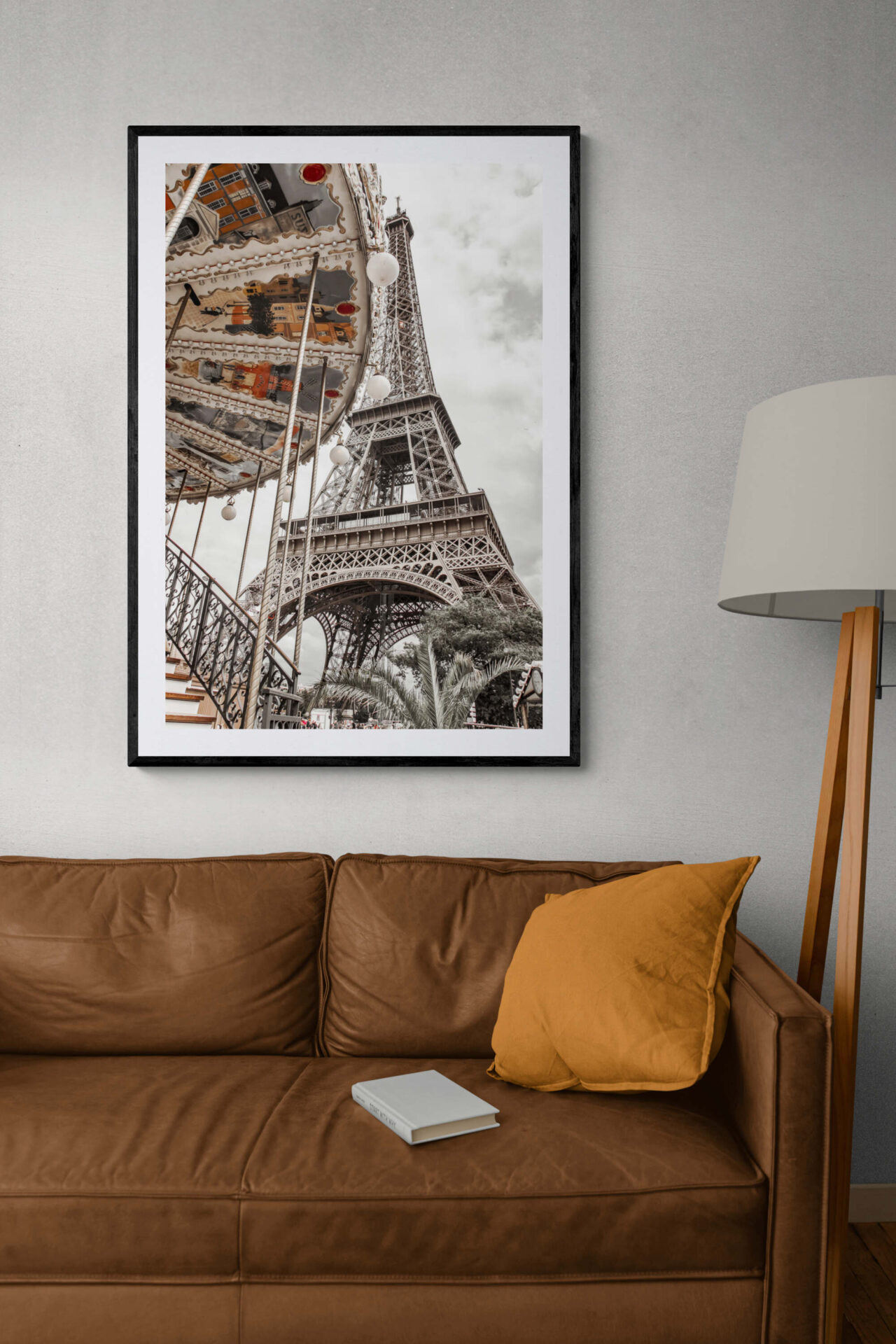 Eiffelturm Wandbild Mit Karussell – Paris Wandbild Fürs Wohnzimmer regarding Wandbilder Wohnzimmer Ideen