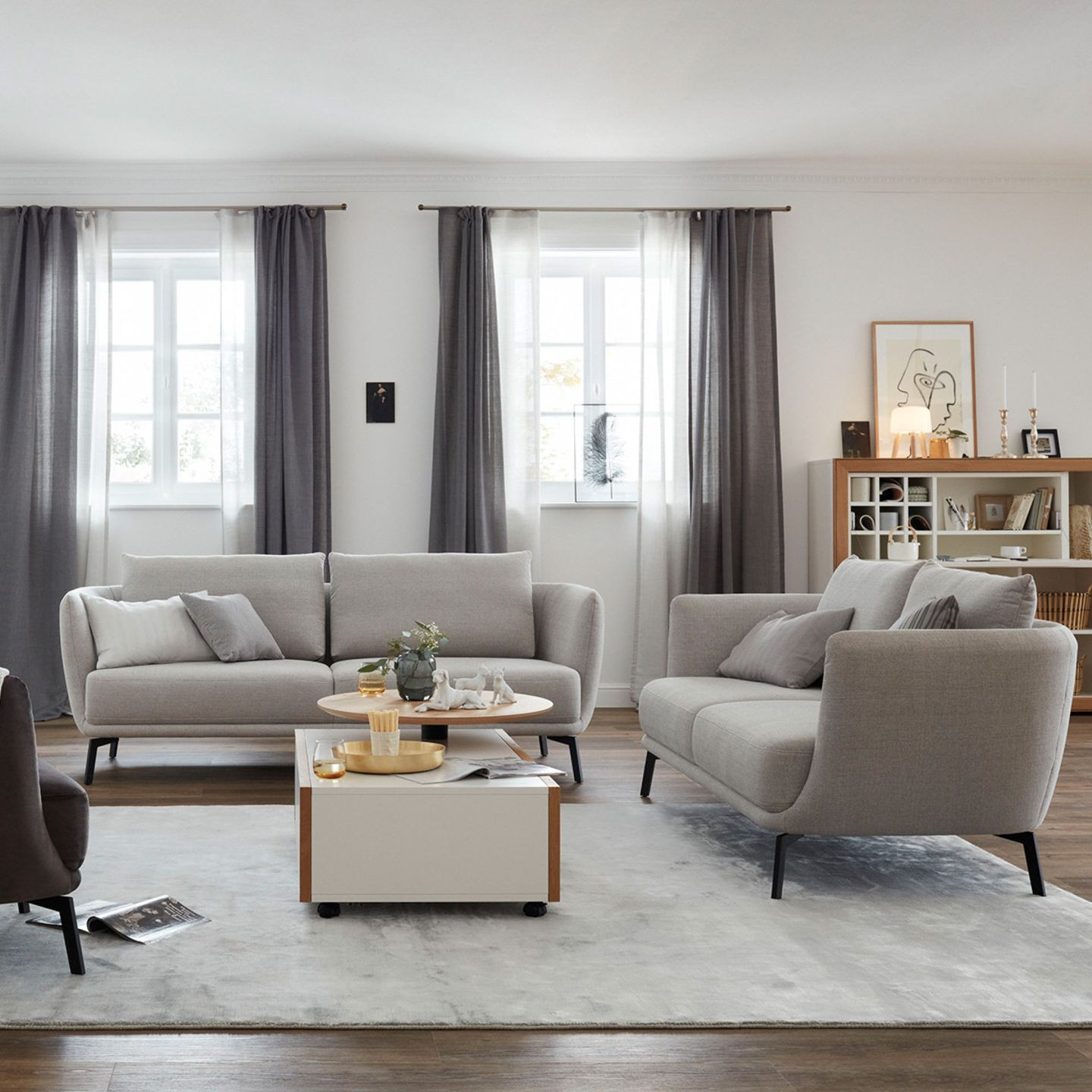 Wohnzimmer In Grau Und Creme - [Schöner Wohnen] in Wohnzimmer Grau Gestalten